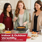 Chef Master Butane Stove Cover - Premium Stainless Steel Universal Fit - Any Standard Size Camping Stove - Portable Screen & Camping Wind Blocker - Camp Essentials for Outdoor & Indoor Cooking 90217