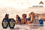 Margaritaville Tiki Torch - Waterproof Bluetooth Speaker, Portable Party Speaker with Flickering LED Lights, Perfect for Travel, Parties, Yards, and Pools (2 Pack)