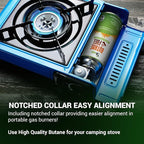 JoChef Butane Camping Stove - 9,500 BTU Portable Gas Stove