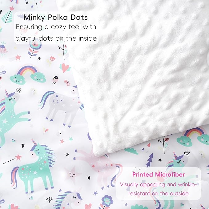 Bunnikins & Clover Toddler Nap Mat with Removable Pillow, Nap Mats for Preschool, Easy Clean Toddler Nap Pad for Kindergarten, Kids Sleeping Bag for Travel Camping