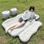 Bed Car Mattress Camping Mattress, Inflatable Thickened Car Air Bed with Air Pump Portable Sleeping Pad Mattress for Home Car Travel Camping,Grey