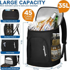 Capolo Cooler Backpack for Men Women Insulated Backpack Cooler Leak Proof Thermal Bag Beverage Soft Cooler Bag Lunch Backpack for Camping 30/45 Cans