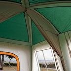 KTT Large Tent 6-8-10 Person,Family Cabin Tents,2 Rooms,2 Doors and 4 Windows with Mesh,Straight Wall,Waterproof,Double Layer,Big Tents for Outdoor,Picnic,Camping,Family Gathering