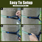 Camping Hammock,Camping Essentials,Lightweight Portable Double & Single Hammock with Tree Straps, Camping Gear for Outside Hiking Camping Beach Backpack Travel, Black & Grey, Large