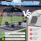 Sports Tent, Portable Sports Tent Shelter Fits 2-4 Persons,6.3FT Height Clear Bubble Tents for Sports Games and Camping,Providing Shelter from Wind and Rain (Black)