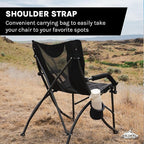 Cascade Mountain Tech Heavy Duty Folding Camp Chair, Black