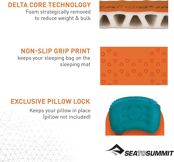 Sea to Summit Ultralight Self-Inflating Foam Sleeping Pad for Backpacking and Camping, Large (78 x 25 x 1 inches)
