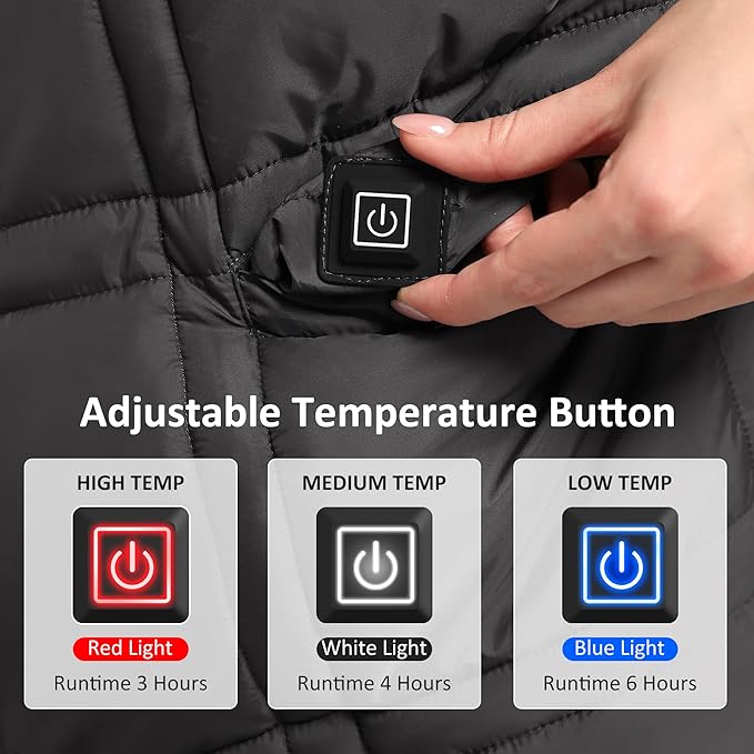 FERNIDA Heated Blanket Battery Operated, Cordless Heated Blanket with Rechargeable Battery Pack, 59" x 47" Wearable Portable Electric Heating Blanket for Camping Home Car