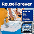 Cooler Shock Reusable Ice Packs for Cooler - Long Lasting Cold Freezer Packs for Coolers and Lunch Boxes - Cooler Ice Packs for Camping Gear, Fishing, Road Trips, Beach Must Haves