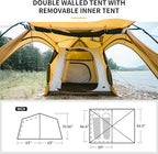 Naturehike Dune Hot Tent with Stove Jack,Double Layer 4 Season Tent,Waterproof 2-4 Person Tents for Camping