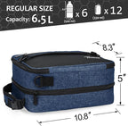 Tirrinia Expandable Insulated Lunch Bag for Men Women – Leakproof Reusable Cooler LunchBox for Kids & Adults with Shoulder Strap, Perfect for Work, School, Office, Travel,Dark Blue