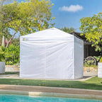 CROWN SHADES 10x10 Canopy Sidewalls (4pck) - Canopy Walls 10x10, Sidewalls for Canopy - Canopy Cover, Canopy Accessories, White