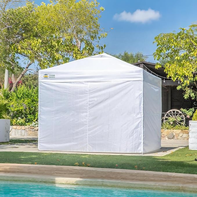 CROWN SHADES 10x10 Canopy Sidewalls (4pck) - Canopy Walls 10x10, Sidewalls for Canopy - Canopy Cover, Canopy Accessories, White