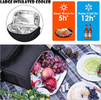 Picnic Backpack for 4 Person with Large Insulated Cooler Bag, Picnic Basket Set with Wine Pouch, Waterproof Picnic Blanket & Cutlery Set. Perfect for Beach, Camping, Party,Wedding Gift for Couple.