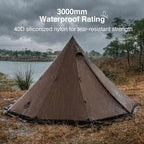 OneTigris Northgaze 2.0 Hot Tent with Stove Jack - 2-Person Ultralight Tent, 4.8lbs with 2 Doors, Waterproof & Wind-Resistant for 4-Season Camping, Backpacking, and Hunting