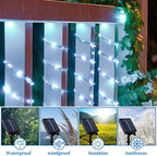 ANJAYLIA 66FT 200 LED Solar Rope Lights Outdoor Waterproof, Solar Powered Rope String Lights with 8 Modes & Timer Remote, for Outdoor, Patio, Garden, Camping, Holiday & Christmas Décor Cool White