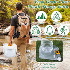 12 Pack 1.3 Gallon Collapsible Water Storage Bag Water Container Bag Emergency Jug Foldable Plastic Storage Pouch Freezable Carrier Tank for Outdoor Sport Camping (Clear, Classic)