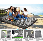 Double Sleeping Pad Camping, Self Inflating 4'' Extra-Thick 2 Person Pillow Built-in Foot Pump Waterproof Inflatable Sleeping Mat Backpacking, Tent, Hiking, Portable Camping Pad (Grey-Full)