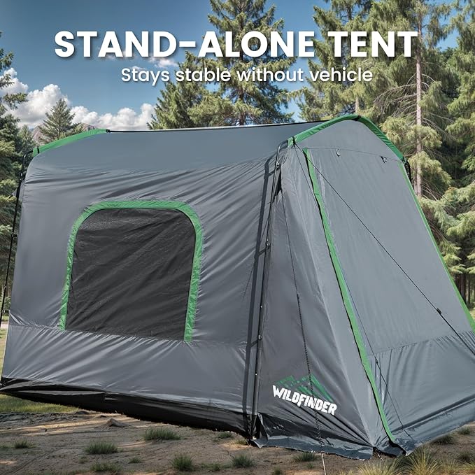 SUV Tent, Rectangle Car Tent for Family, Waterproof & Windproof for Car Camping, Large Camping Tents with Storage Bag, SUV, Van, Jeep
