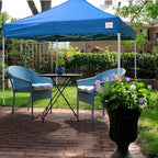 10'x10' Pop Up Canopy Tent Commercial Instant Shelter with Heavy Duty Roller Bag, 4 Canopy Sand Bags, 10x10 FT Blue