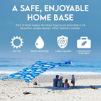 Neso Gigante Portable Beach Tent Sun Shelter - Lightweight Beach Shade Canopy - Easy Setup for Family Outings - Patented Reinforced Corners - UPF 50+ - 8ft Tall, 11 x 11ft - Save The Whales