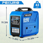 2450-Watt Portable Inverter Generator for Home Use, Super Quiet Small 120V Gas Generator for Camping, 1.6 Gallon Gas Tank for 8.3 Hours Use, EPA Compliant