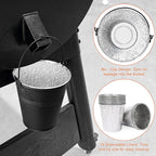 Drip Bucket and 15-Pack Disposable Foil Liners for Oklahoma Joe's, Traeger, Pit-Boss, Z Grill, Camp Chef, Grill Grease Liner Fits Most Offset Smoker, Rec Tec Pellet Grill Bucket, Black