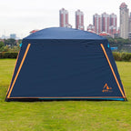KTT Extra Large Tent 12 Person,Family Cabin Tents,Awning,2 Rooms,4 Doors and 4 Windows with Mesh,Straight Wall,Waterproof,Double Layer,Big Tent for Outdoor,Picnic,Camping,Family Gathering