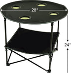 Eunicole Camping Table Portable Camping Side Table for Outdoor Picnic, Beach, Games, Camp, & Patio Tables Folding with Carry Case for Travel & Storage (Black), One Size (FT-Black)