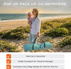 Pop ’N Go® Beach Canopy – Windproof, Beach Tent with Quick Setup, UV Shade, Lightweight & Portable Design – Perfect for Beach Days, Outdoor Play, Camping & Family Adventures (Sweet Mint)