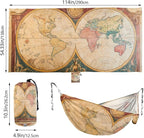 Retro Vintage Map Camping Hammock Hanging Hammock for Camping Travel Accessories