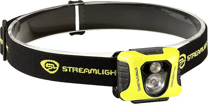 Streamlight 61420 Enduro Pro 200-Lumen 2250-Candela Ultra-Light LED Headlamp with AAA Batteries and Elastic Strap, Clear Retail Packaging, Yellow