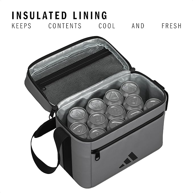adidas Cooler for Drinks, Cans & Food – Soft Insulated Portable Bag