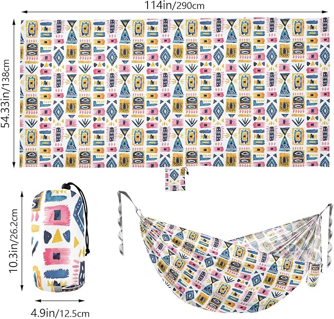 Bohemian Colorful Hammocks for Camping Rope Hammock for Outside Camping Essentials
