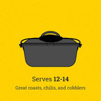 Lodge 9 Quart Pre-Seasoned Cast Iron Dutch Oven with Lid - Wire Bail Handle for Easy Transfer from Cooking Surface to Table - Use in the Oven, on the Stove, on the Grill or over the Campfire - Black