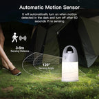 Motion Sensor LED Night Light - Cordless Battery Powered Table Lamp, Portable Lamps Lantern for Outdoor Camping Tents, 4 Brightness Level, Press Dimmable Safe Night Lights, 1 Pack (White)