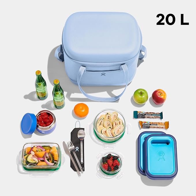 Hydro Flask Cooler Bag - Insulated Portable Soft Cooler - 20 L Capacity in Cascade and Surf Blue