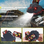 Dysaim Kids Headlamp,Dinosaur Headlamp for Kids LED Head Lamp Camping Gear Flashlight,Hiking Accessories Headlight,Ideal Gift Toys Suitable for Reading Birthday Halloween Xmas Party