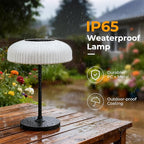 2 Color Table Touch Lamp, Versatile Solar and USB-C Rechargeable Desk Lamp with IP65 Waterproof Design, Indoor/Outdoor Ligh Perfect for the Patio, Garden, Camping, Bathroom, and Bedside Use.