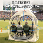 Sports Tent Pop Up Shelter – Waterproof Outdoor Bubble Tent with Floor Mat & Top Cover, 2/4 Person Clear Bubble Tents for Sports Events, Camping, Cheering and Fishing