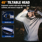 WORKPRO 1200LM Rechargeable Headlamp, Super Bright Head Lamp with White Red Light, Motion Sensor, Memory Function, Shockproof & IPX6 Waterproof Headlight with Dimmable for Camping, Hunting, Repair