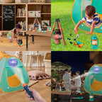 Kids Camping Set 50pcs with Folding Storage Table/Tent & Children’s Projector Flashlight- Outdoor Campfire Toy Set for Toddlers Kids - Pretend Play Camp Gear Tools for Birthday Christmas