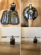 CAMPINGMOON Camping Grill Torch Dual Fuel Head Flame Adjustable for Charcoal Starter with Storage Case MT-3955/I-1010 (Butane + Isobutane)
