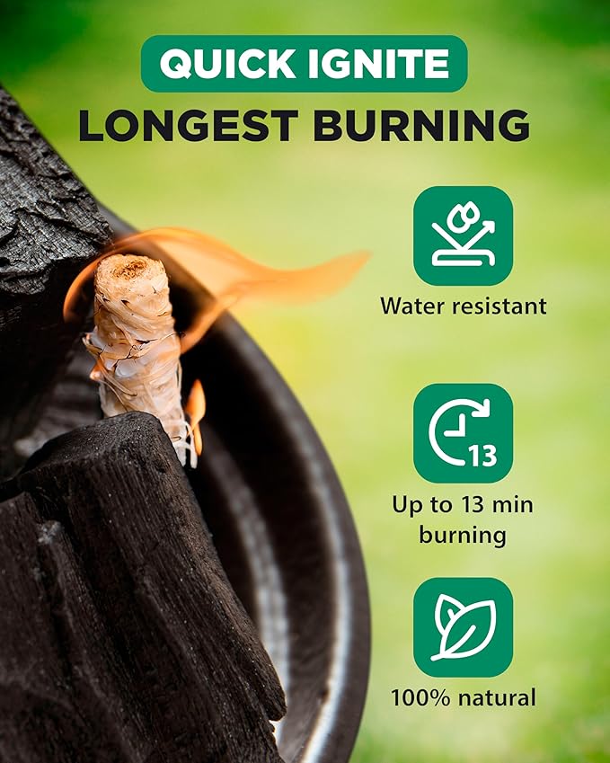 WH 370 pcs Natural Fire Starters for Indoor Fireplace - 10lb Large Box - Long-Burning Charcoal Starters - Odorless Firestarters for Wood Stove, Chimney, Campfires & Grill - Quick Ignite