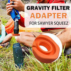 Compatible with Nalgene Wide Mouth Bottles, Water Filter Adapter for Sawyer Squeeze - Water Filtration fixtures for Camping & Hiking.Leak-Proof, Fast Connect-Perfect for Outdoor Adventures (Black)