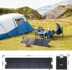 EBL 200W Portable Solar Panel High Efficiency Solar Power Panel for Home, RV, Camping, Marine, Off-Grid Applications, Weatherproof Solar Charging Solution