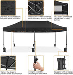 Yaheetech Heavy Duty Pop Up Canopy Tent, 10x20 Commercial Instant Shelter Tent for Wedding, Parties, Adjustable Outdoor Canopy with Wheeled Carry Bag, 6 Sandbags & 10 Stakes, Black