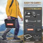 Propane or Butane Stove, Dual Fuel Propane Stove for Camping, 10,000 BTU Automatic Ignition Portable Gas Stove with Carrying Case & Windblocker & Griddle for Hiking(Fuel Not Included)