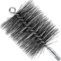 4 Inch Chimney Cleaning Brush Stainless Steel Wire Sweep Kit, Double Spiral Round Flue Pipe Duct Rust Removal Tool, Fireplace Burning Stove Pipes Cleaner Accessories for Dryer Tent Pipe Chimney Boiler