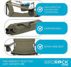 Internet's Best XL Padded Camping Folding Chair - Cooler Bag - Outdoor - Sports - Insulated Cup Holder - Heavy Duty - Carrying Case - Beach - Extra Wide - Quad
